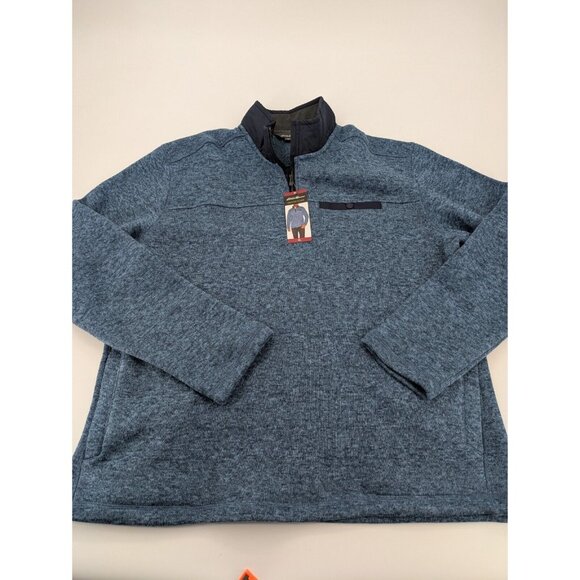 Eddie Bauer Fleece Sweater Jacket Mens XL Twilight Heather Classic 1/4 Zip - Picture 1 of 1